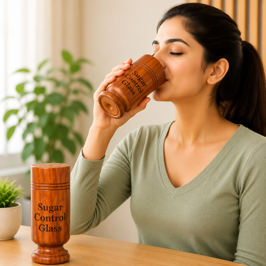 🌿Pure Neem Wooden Glass 🌿