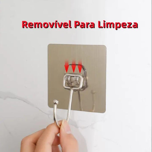 Pack Of 10 Large Adhesive Hooks for Hanging Heavy Duty Wall Hooks PVC