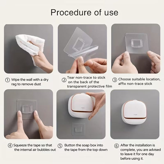 Waterproof Soap Case with Drain Box