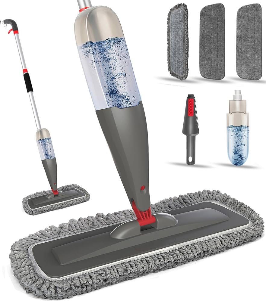 Floor cleaning Spray Mop With Replaceable Microfiber Pad