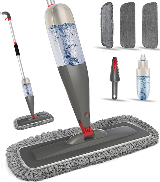 Floor cleaning Spray Mop With Replaceable Microfiber Pad