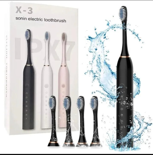 Sonic Electric Toothbrush Rechargeable Smart Timer Teeth Whitening Toothbrush (4 bursh heads)