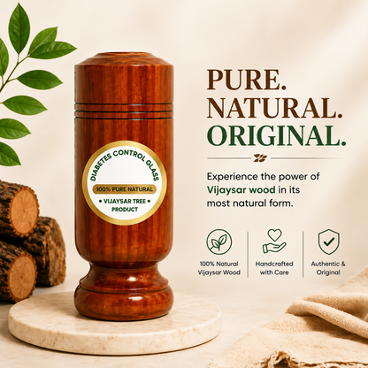 🌿Pure Neem Wooden Glass 🌿