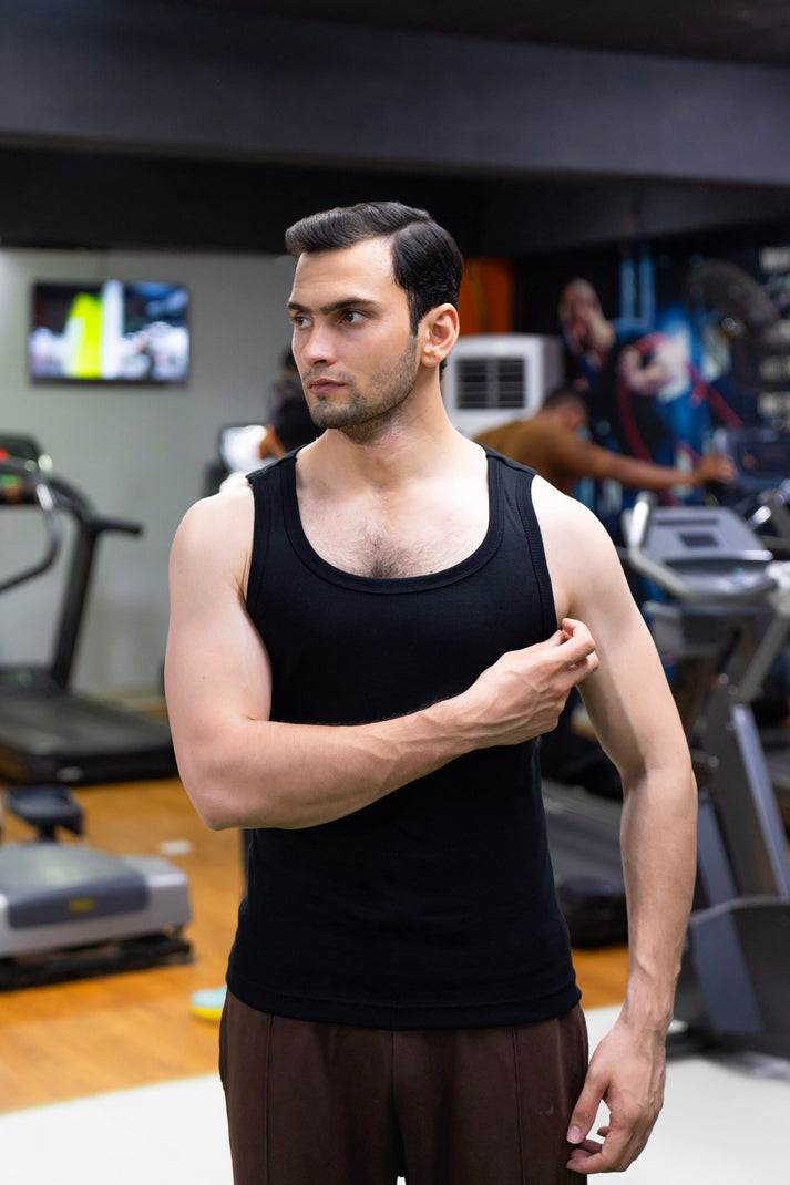 3 Piece Men's Cotton Ribbed Tank Top
