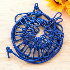 Pack of 2  Plastic Clothesline  Retractable Laundry Drying Rope for Indoor/Outdoor Use - Compact Design for Camping & Travel