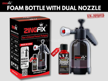 Zingfix Foam Bottle Spray With Dual Nozzle with Free 100ML Foam Shampoo